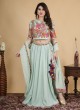 Light Green Pant Style Indowestern Dress