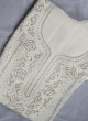 Heavy Embroiderd White Dress Material For Eid