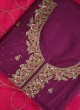 Designer Magenta Eid Special Dress Material