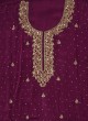 Designer Magenta Eid Special Dress Material