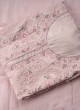 Peach Crepe Fabric Dress Material For Women