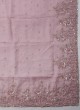 Organza Pink Color Dress Material For Eid