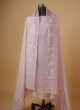 Organza Pink Color Dress Material For Eid