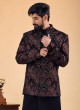 Floral Work Jacket Style Indowestern For Men