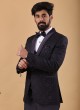 Imported 3 Piece Navy Blue Suit With Cutdana Work