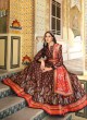 Art Silk Floor Lenght Anarkali Suit With Dupatta