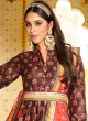 Art Silk Floor Lenght Anarkali Suit With Dupatta