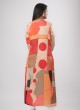 Orange Readymade Womens Kurti In Gajji Silk