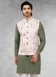 Stylish Nehru Jacket Set In Cotton Silk