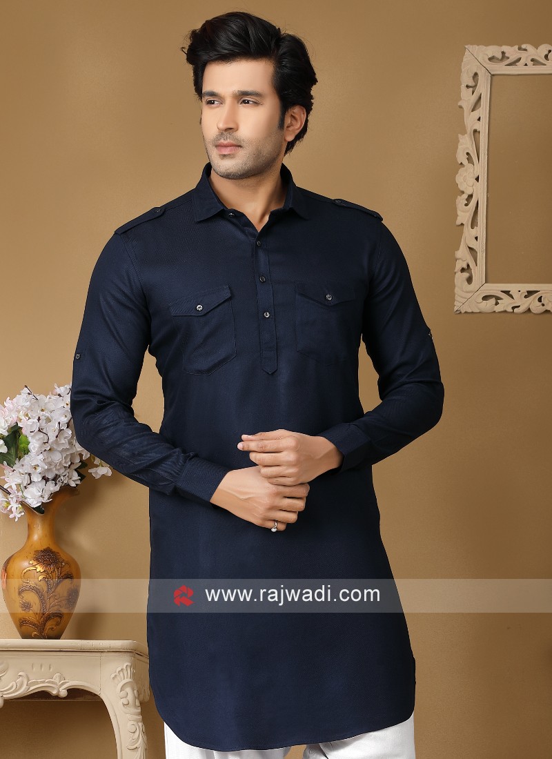 Grey plain cotton pathani-suits - LAKSHMAN SAW (FASHION DESIGNER) - 4067130