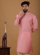 Mens wear Pink Terry Cotton Kurta Pajama