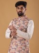 Art Silk Multi Nehru Jacket