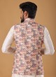 Art Silk Multi Nehru Jacket