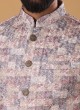 Floral Motifs Sequins Work Nehru Jacket