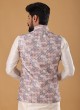 Floral Motifs Sequins Work Nehru Jacket