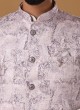 Art Silk Pink Readymade Nehru Jacket