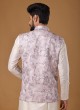 Art Silk Pink Readymade Nehru Jacket