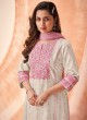 Shagufta Cream Cotton Salwar Kameez