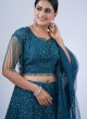 Attractive Rama Blue Sequins Embellished Lehenga Choli