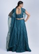 Attractive Rama Blue Sequins Embellished Lehenga Choli