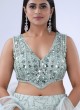 Pista Green Party Wear Lehenga Choli with 3D Glitters