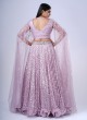 Lilac Lehenga Choli In Soft Net With Sequins Embroidery