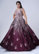 Bridal Wear Designer Two-tone Silk Gown