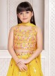 Yellow Colored Lehenga Set With Embroidery Work