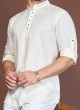 Cream Cotton Silk Kurta