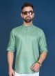 Sea Green Cotton Silk Kurta