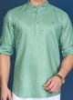 Sea Green Cotton Silk Kurta