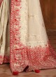 Off White Festive Wear Woven Banarasi Silk Saree