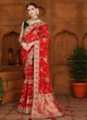 Red Designer Wedding Wear Banarasi Silk Saree