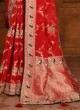 Red Designer Wedding Wear Banarasi Silk Saree