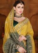 Golden Yellow Woven Banarasi Silk Saree With Embroidery