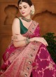 Rani Woven Banarasi Silk Saree For Women