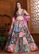 Multi Color Fancy Printed Lehenga Choli In Silk