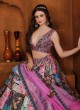 Multi Color Fancy Printed Lehenga Choli In Silk