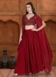 Maroon Indowestern Palazzo Suit with Jacket