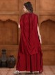 Maroon Indowestern Palazzo Suit with Jacket