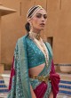 Rani and Blue Woven Patola Silk Classic Saree