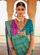 Turquoise & Purple Designer Patola Silk Saree