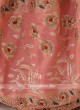 Peach Color Banarasi Shimmer Silk Saree