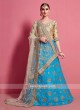 Sky Blue & Beige Color Lehenga Choli