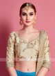 Sky Blue & Beige Color Lehenga Choli