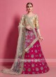 Rani & Beige Color Lehenga Choli