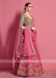 Attractive Pink & Golden Color Lehenga Choli