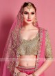 Attractive Pink & Golden Color Lehenga Choli