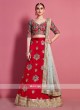 Attractive Red Color Lehenga Choli