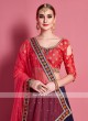 Navy Blue And Pink Lehenga Choli